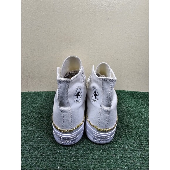 Converse by You Chuck Taylor All Star Platform Rhinestone Bling Womens 5.5 Shoes - Picture 4 of 12